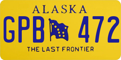 AK license plate GPB472