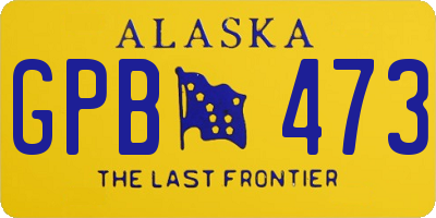 AK license plate GPB473