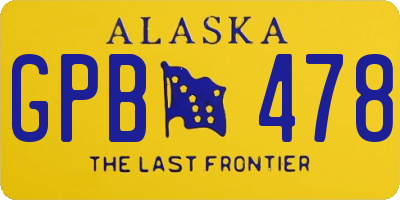 AK license plate GPB478