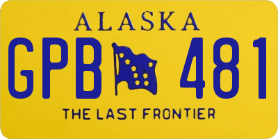 AK license plate GPB481