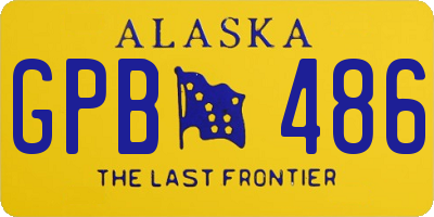AK license plate GPB486