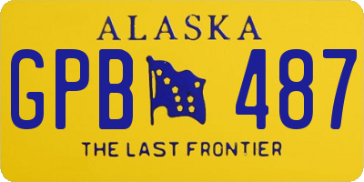 AK license plate GPB487