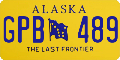 AK license plate GPB489
