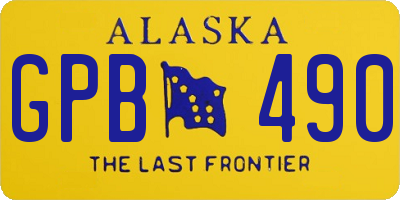 AK license plate GPB490