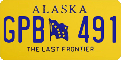AK license plate GPB491
