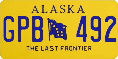 AK license plate GPB492