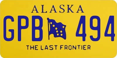 AK license plate GPB494