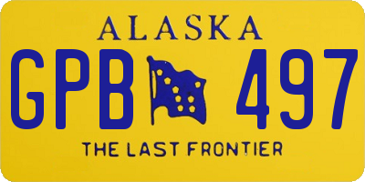 AK license plate GPB497