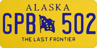 AK license plate GPB502