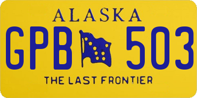 AK license plate GPB503