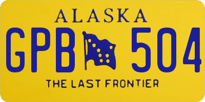 AK license plate GPB504