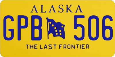 AK license plate GPB506