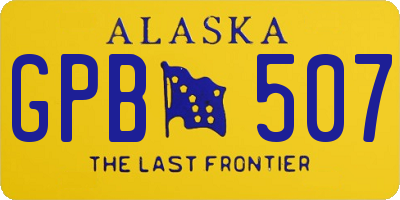 AK license plate GPB507