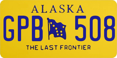 AK license plate GPB508