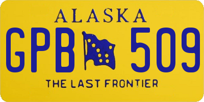 AK license plate GPB509