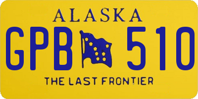 AK license plate GPB510