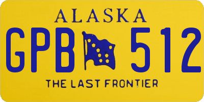 AK license plate GPB512