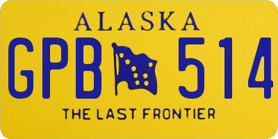 AK license plate GPB514