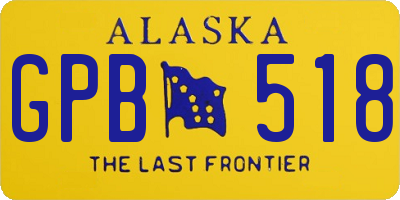 AK license plate GPB518
