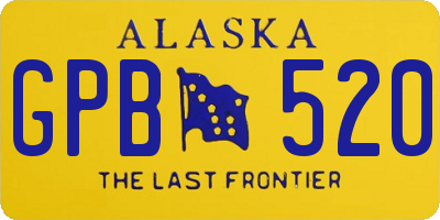 AK license plate GPB520