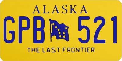 AK license plate GPB521
