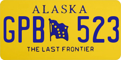 AK license plate GPB523