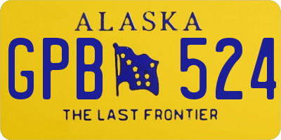 AK license plate GPB524
