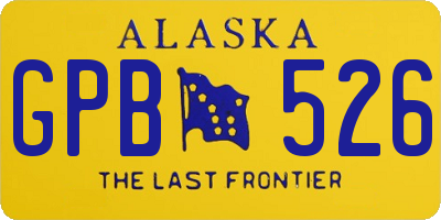 AK license plate GPB526