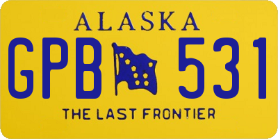 AK license plate GPB531