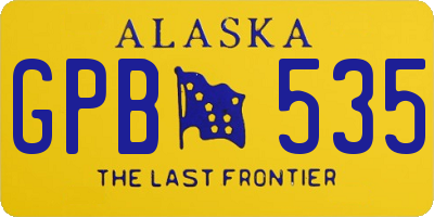AK license plate GPB535
