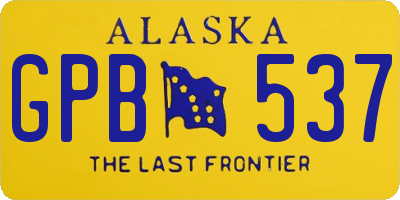 AK license plate GPB537