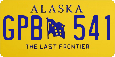 AK license plate GPB541