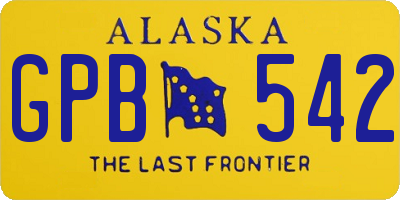 AK license plate GPB542