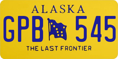 AK license plate GPB545