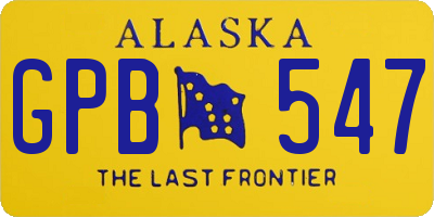 AK license plate GPB547