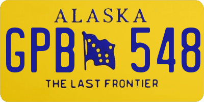 AK license plate GPB548