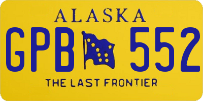 AK license plate GPB552