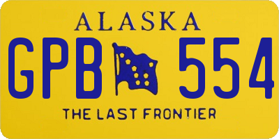 AK license plate GPB554