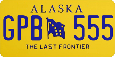 AK license plate GPB555