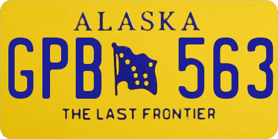 AK license plate GPB563