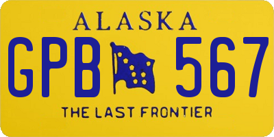 AK license plate GPB567