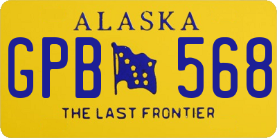 AK license plate GPB568