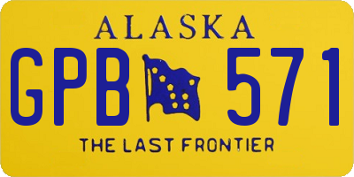 AK license plate GPB571
