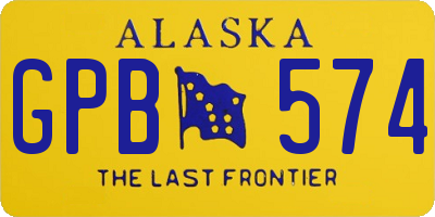 AK license plate GPB574