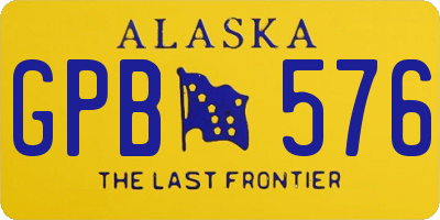 AK license plate GPB576