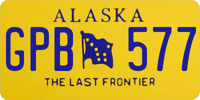 AK license plate GPB577