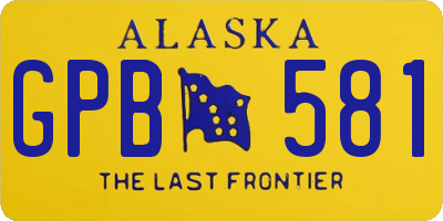 AK license plate GPB581