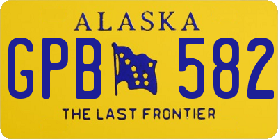 AK license plate GPB582