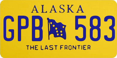 AK license plate GPB583