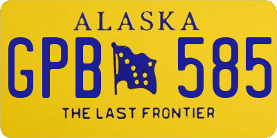 AK license plate GPB585